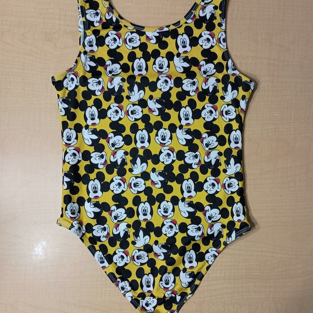 Forever 21 Kids Yellow Mickey Mouse One-Piece Swimsuit